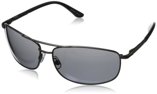 Foster Grant Men's Oscar Wrap Sunglasses, Gunmetal/Smoke, 64 mm