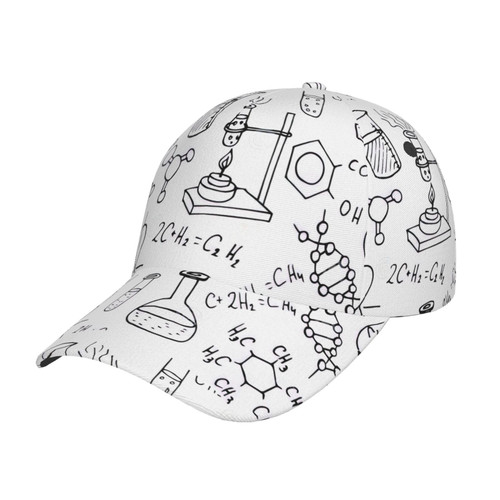 Chemistry Print Print Baseball Cap Dad Caps Adjustable Sport for Girls Women Men Hats Classic Fashion Casual
