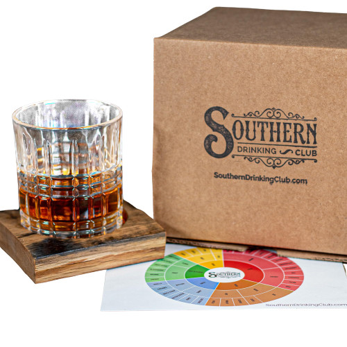 Whiskey Glass and Whiskey Barrel Stave Coaster Gift Set - Bourbon Lovers Gift - 11oz Rocks Glass - Whiskey Glass and Whiskey Barrel Stave Coaster Gift Set - Bourbon Lovers Gift - 11oz Rocks Glass -
