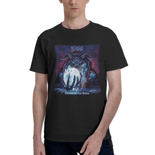 Ronnie James Dio T Shirt Mens Summer Tee Casual Fashion Short Sleeve Shirts X-Large Black