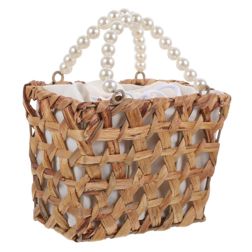 FUNOMOCYA Snacks Storage Basket Woven Basket Portable Basket Hand-Woven Shopping Vegetable Basket Hand Woven Picnic Basket Fruit Storage Basket Flower Basket Cloth Confinement to Weave