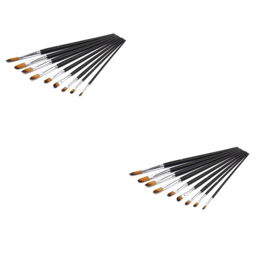 COHEALI 18 Pcs Black Pens for Drawing Watercolor Brush Oil Painting Brush Acrylic Brush Oil Paint Brushes Artist Brush Oil Paintbrush Watercolor Pen Set Oil Brush Student