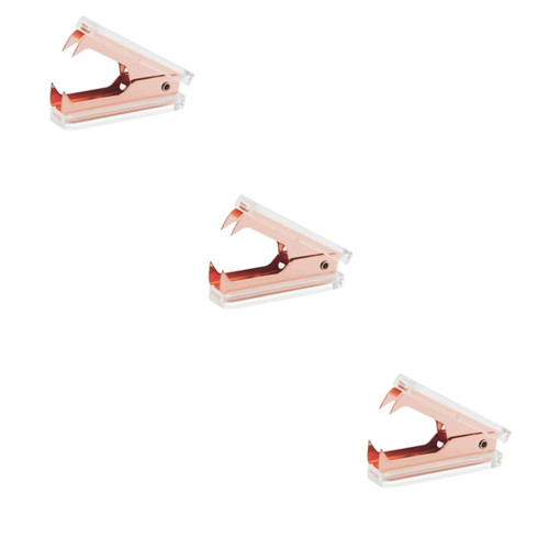 STOBOK 3pcs Heavy Duty Staple Puller Metal Staple Remover Flat Wisking Tool Heavy Duty Stapler Fencing Staple Remover School Staple Remover Staple Extractor Cute Acrylic Office