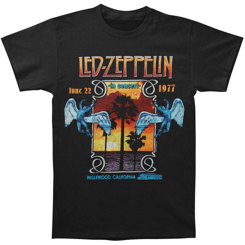 Led Zeppelin Men's Inglewood Slim Fit T-Shirt Small Black