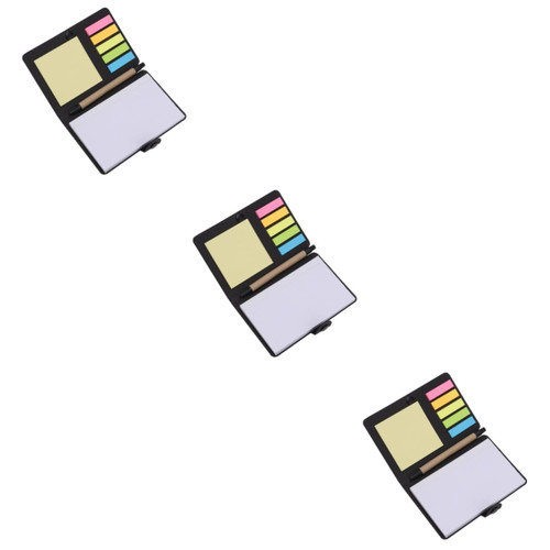 TEHAUX 3 Sets Kraft Paper Combination Memo Pad Self-Stick Note Notepads Sticky Post Sticky Notes Page Markers Index Label Tabs Stickers Index Label Pad Post Memo Simple Release