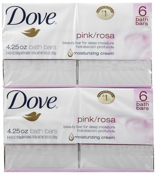 Dove Beauty Bar - Pink - 4 oz - 6 ct - 2 pk