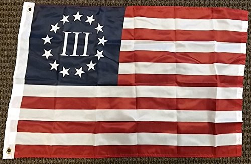 Betsy Ross Nyberg Battle III Polyester 2x3 Foot Flag Threeper Banner 3 Percent