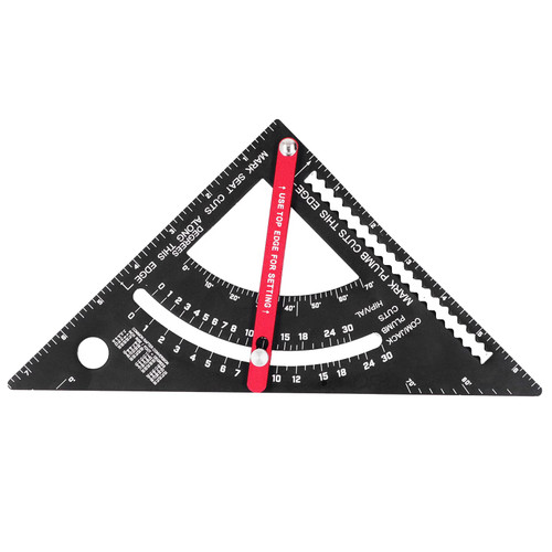 Carpenter Square Woodworking Tools, Rafter Square 7 inch Framing Woodworking Square Tool Carpenter Layout Aluminium Adjustable Metal Carpentry Triangle Ruler for Woodworking