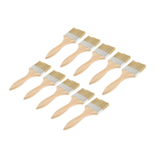 Veemoon 10pcs Paint Brush Wool Brush Watercolor Brush Furniture Painting Brush Chip Paint Brushes Chalk Painting Brush Bulk Chalk Painting Brushes Wooden Handle Mixed Silk Wax Brush
