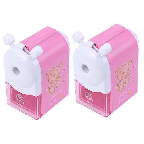 STOBOK 2pcs Pencil Sharpener for Kids Pencil Sharpeners for Kids Cartoon Pencil Sharpener Pencil Sharpener for School Hand Crank Child Windmill