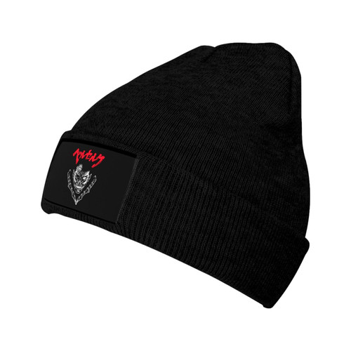 TEETSY Berserk Logo Knit Hat Men Woman Knit Hat Winter Soft Beanie Hat Black