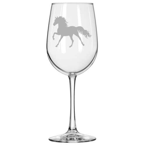 MIP Brand Wine Glass for Red or White Wine Horse (16 oz Tall Stemmed)
