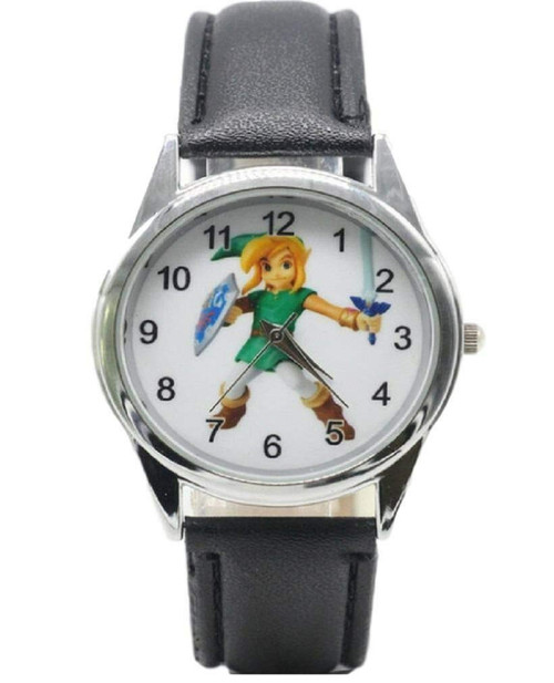 The Legend of Zelda Link Character Genuine Leather Band Wrist Watch