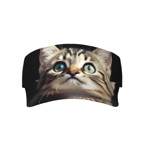Cat Sun Visor Hats Adjustable Empty Top Baseball Cap Stylish Sunscreen Visor Cap Unisex Sports Caps Black Cat Sun Visor Hats Adjustable Empty Top Baseball Cap Stylish Sunscreen Visor Cap Unisex Sports Caps Black