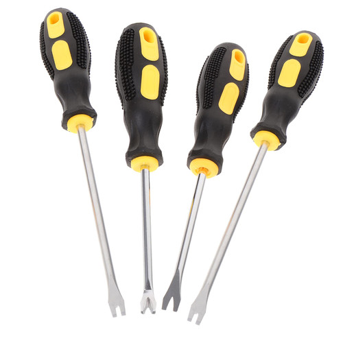 OHPHCALL 4pcs Nail Remove Puller Staple Puller Staple Removal Tools Handheld Stapler Removers Stapler Remover Tool Nail Tools Hand Tool Upholstery Staple Remover Trolley Metal Office Rubber