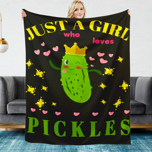 Pickles Blanket for Girls Women Pickles Throw Blanket Soft Fuzzy Flannel Plush-Just A Girl Who Loves Pickles Throw Blanket for Couch Sofa Bed Home Decor-Pickles Lover Toddler Blankets Gift 60x50Inches Pickles Blanket for Girls Women Pickles Throw Blanket Soft Fuzzy Flannel Plush-Just A Girl Who Loves Pickles Throw Blanket for Couch Sofa Bed Home Decor-Pickles Lover Toddler Blankets Gift 60x50Inches