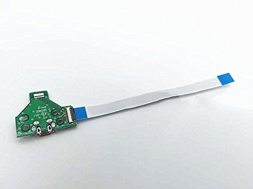 Vivi Audio USB Charging Port Socket Board And 12 Pin Power Switch Ribbon Cable for Sony PS4 Version 2 Controller PlayStation 4 Dualshock 4