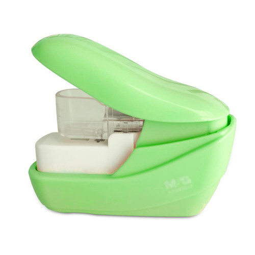 XXSLY Creative Stapler Stapleless Stapler 5 Sheet Binding for School Classroom Or Desktop Accessories Labor-Saving Needleless Portable Stapler Stapler for Gifts (Color : Green)
