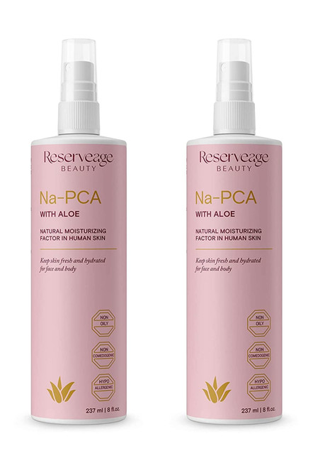 Reserveage Na-PCA Spray with Aloe Vera - Moisturizing Body Lotion for Dry Skin - Anti Aging Face Moisturizer for Women and Men - with Aloe Vera & Eucalyptus Oil 8 Fl Oz (Pack of 2)