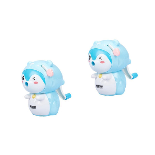 KALLORY 2 pcs Stationery Lovely Pencil Sharpener Single Holes Sharpener Small Pencil Sharpener Cartoon Small Pencil Sharpener Handheld Child Student use Student Fun Study Animal