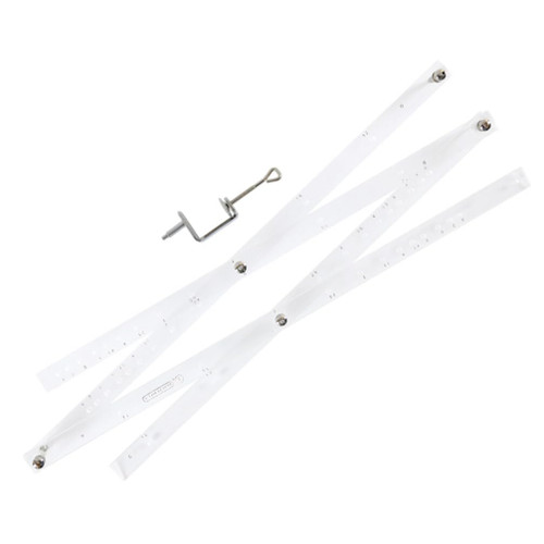 TEHAUX Universal Ruler Multi Angle Measuring Ruler Drawing Magnification Scale Ruler Zooming Scale Rule Drafting Ruler Drawing Ruler Template Tool Centimeter Ruler