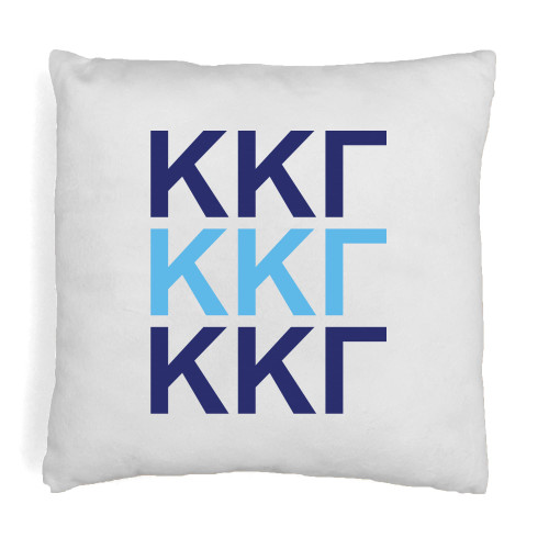 sockprints Kappa Kappa Gamma Greek Letters Pillow Cover 18x18 - Sorority Throw Pillow Covers - Sorority Accent Pillow - College Accent Pillow Sham