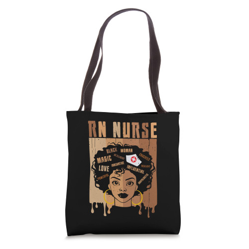 RN Nurse African American Melanin Black History Month Nurse Tote Bag
