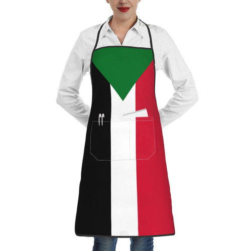 Flag Of Sudan Apron Man Woman'S Bibs For Barber Bib Bib Aprons