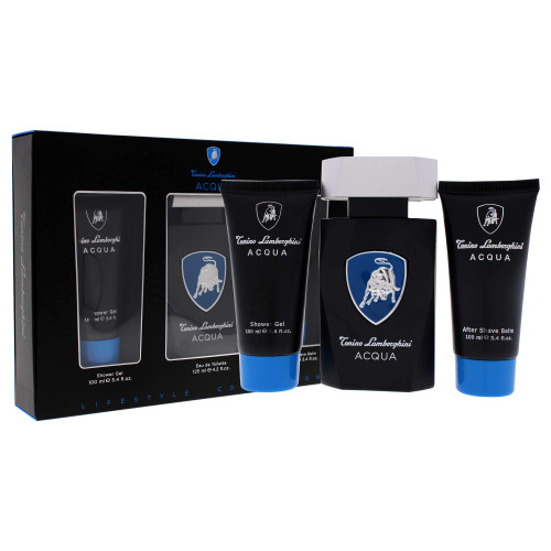 Tonino Lamborghini Acqua Men 3 Pc Gift Set 4.2oz EDT Spray, 3.4oz Shower Gel, 3.4oz After Shave Balm, (I0097491) Tonino Lamborghini Acqua Men 3 Pc Gift Set 4.2oz EDT Spray, 3.4oz Shower Gel, 3.4oz After Shave Balm, (I0097491)