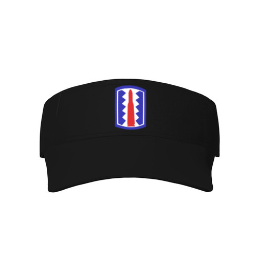 197th Infantry Brigade Sunscreen Visor Cap Womans Men Hollow Sun Hat Adjustable Sports Veteran Hat Black