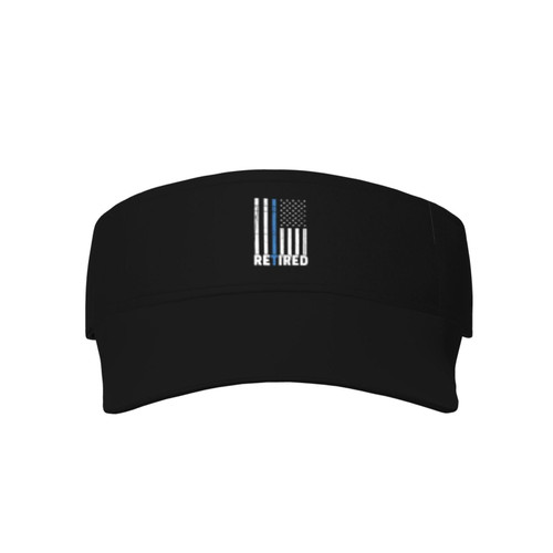 CITIN Retired Police Officer Thin Blue Line Sunscreen Visor Cap Woman Men Hollow Veteran Hat Adjustable Sports Trucker Hat