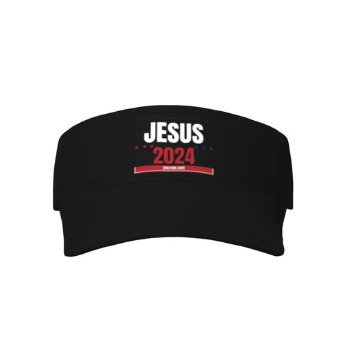 Jesus 2024 Creating Hope Sunscreen Visor Cap Womans Men's Hollow Trucker Hat Adjustable Sports Sun Hat Black