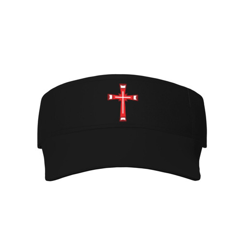 Christian Jesus Cross Sunscreen Visor Cap Woman Mans Hollow Veteran Hat Adjustable Sports Trucker Hat Black