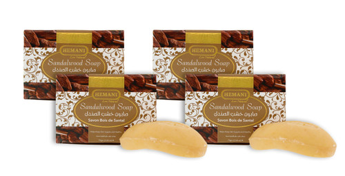 Hemani Sandal Soap 75g I Sandal Scent I Great for skin I 100% Natural Chandan Soap (4 PACK)