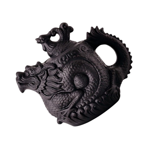 SWOOMEY Dragon Phoenix Purple Clay Teapot Porcelain Kettle Tea Pets Gongfu Brass Teapot Loose Tea Teapots Embossed Tea Pots Japanese Tea Pot Phoenix Tea Kettle Effort Travel High Capacity