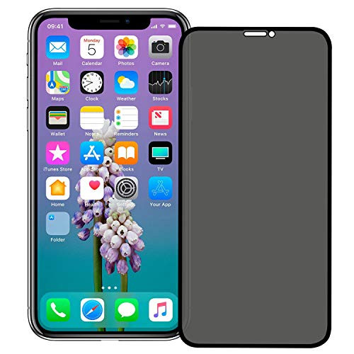 VitaVela iPhone XR Privacy Tempered Glass Anti-Spy Screen Protector [3D Curved] [Case Friendly] [9H Hardness ] for Apple iPhone XR (6.1") Black