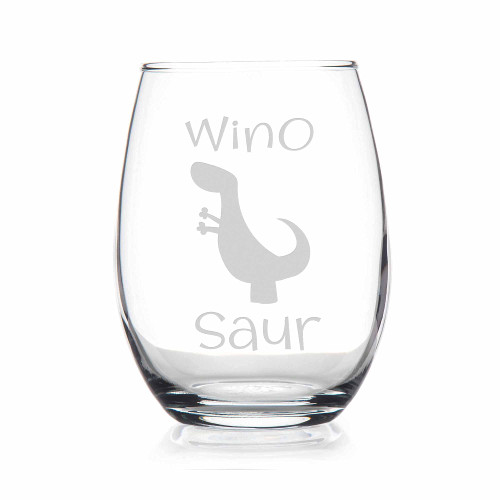 Winosaur Stemless Wine Glass - Funny Gift Ideas, Girly Wine Glass, Gift For Mom, Fun Wine Glass, Unique Gift Wine Glasses