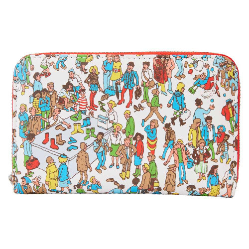 Loungefly Where's Waldo Allover Print Faux Leather Zip Around Wallet