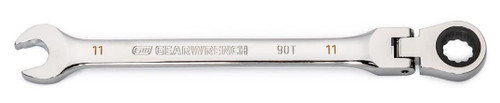 GEARWRENCH 11mm 4 Degree Swing Arch 12 Point Flex Head Ratcheting Combination Wrench
