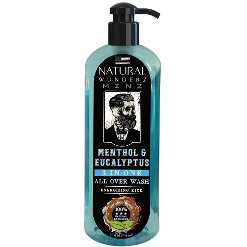 Mens Body Wash with Menthol & Eucalyptus, 32 Fl Oz, All Natural 3-In-1 Body Scrub and Liquid Soap for Gentle Cleansing, Vegan Friendly, Sulfate Free, and Cruelty Free Mens Body Wash with Menthol & Eucalyptus, 32 Fl Oz, All Natural 3-In-1 Body Scrub and Liquid Soap for Gentle Cleansing, Vegan Friendly, Sulfate Free, and Cruelty Free