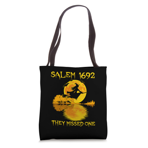 Salem 1692 They Missed One Funny Halloween Tote Bag