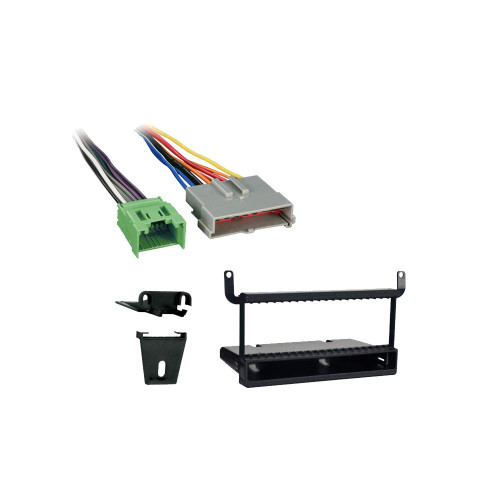 Compatible with Ford Econoline Full Size Van 1998 1999 2000 2001 2002 2003 2004 2005 2006 2007 2008 Single DIN Stereo Harness Radio Dash Kit