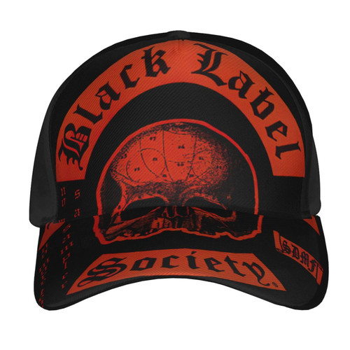 Black Rock Label Band Society Baseball Cap Hat Golf Dad Hat Adjustable Cap for All Seasons Gifts for Women Men Comfortable Outdoor Cap Trucker Hat Unisex Outdoor Headwear for Hiking