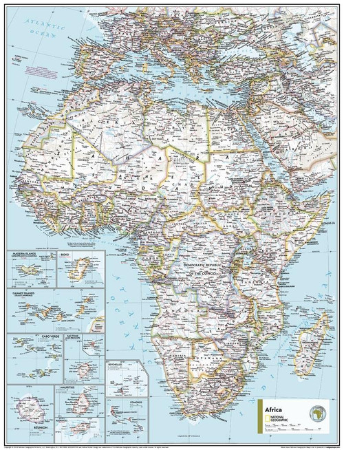 National Geographic Maps: Africa Political Wall Map - Compact - 21.5 x 16.25 inches - Front Lamination National Geographic Maps: Africa Political Wall Map - Compact - 21.5 x 16.25 inches - Front Lamination