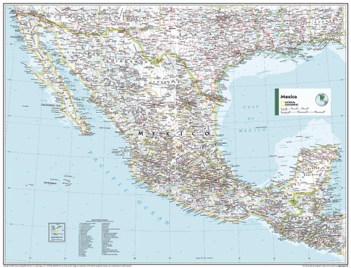 National Geographic Maps: Mexico Wall Map - Compact - 21 x 16 inches - Front Lamination National Geographic Maps: Mexico Wall Map - Compact - 21 x 16 inches - Front Lamination