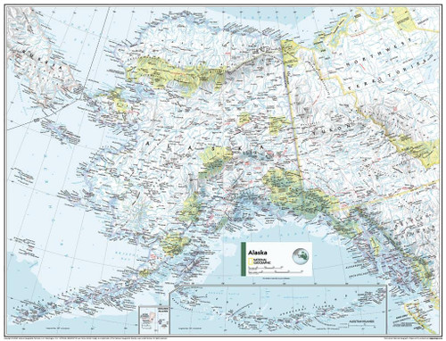National Geographic Maps: Alaska Wall Map - Compact - 21 x 16 inches - Front Lamination National Geographic Maps: Alaska Wall Map - Compact - 21 x 16 inches - Front Lamination
