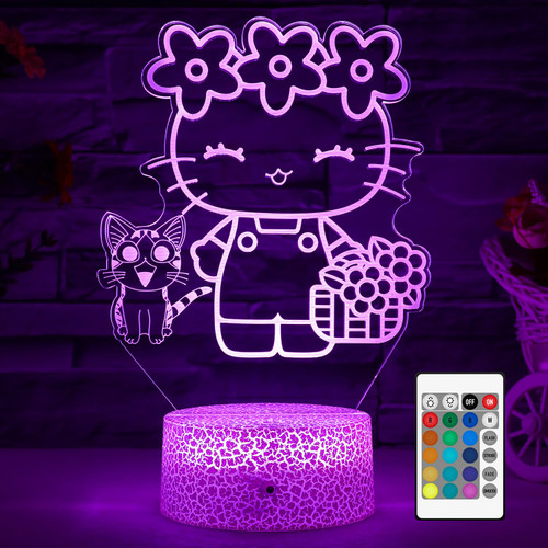 HONRG Kitty Night Light for Kids Kitty Lamp Girl Cute Kitty Room Decor Kitty Gift with Remote & Smart Touch 16 Colors Dimmable Bedroom Decoratio Gifts for Christmas Birthday Girls Kitty Gifts HONRG Kitty Night Light for Kids Kitty Lamp Girl Cute Kitty Room Decor Kitty Gift with Remote & Smart Touch 16 Colors Dimmable Bedroom Decoratio Gifts for Christmas Birthday Girls Kitty Gifts