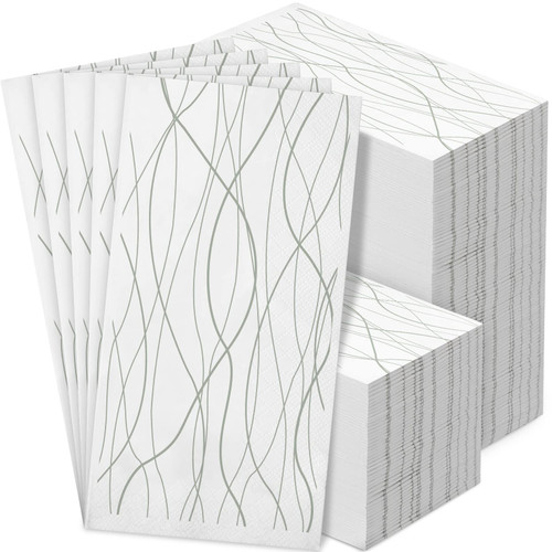 Guest Bathroom Paper Hand Towel Disposable Towels for Guest Disposable Hand Towels Decorative Guest Towels Linen Feel Paper Towels for Kitchen Parties Wedding Dinners or Events (200 Count)