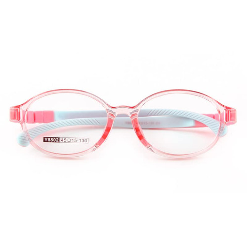 QYAJS Eyeglasses Frame Children Optical Glasses Frame TR90 Flexible Bendable One-piece Safe Eyeglasses Girls Boy (Age 3-5)