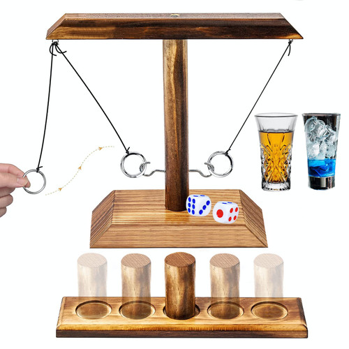Ring Toss Game for Adults Kids, Hook and Ring Tossing Game Tabletop Wood Ring Toss Game for Indoor Outdoor, 9.8 inch Ring Toss Game for Adults Kids, Hook and Ring Tossing Game Tabletop Wood Ring Toss Game for Indoor Outdoor, 9.8 inch